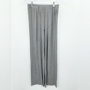 SKIMS Women's Gray Ribbed Lounge Pants Size Small Stretchy Drawstring Waist